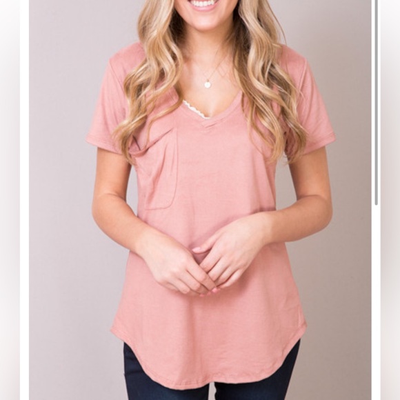 Z Supply suede v-neck pocket tee - Picture 5 of 5